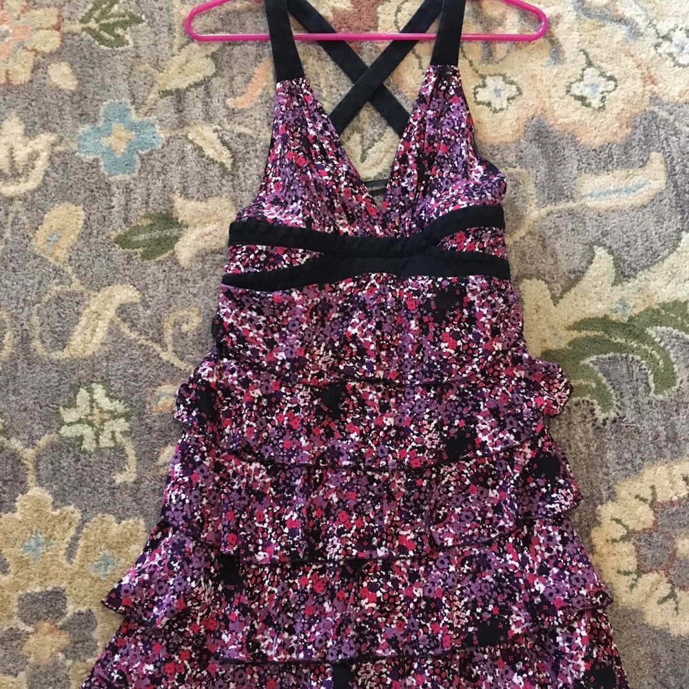 Bebe Flower Ruffle Dress